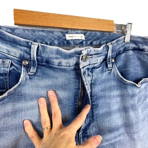 Good American Good Legs High Rise Skinny Stretch Jeans Indigo GL873T Size 20 - Picture 3 of 15